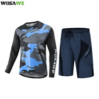wosawe cycling jersey set padded shorts summer pro bicycle team bicycle clothes mtb mountain bike bib sportswear suit