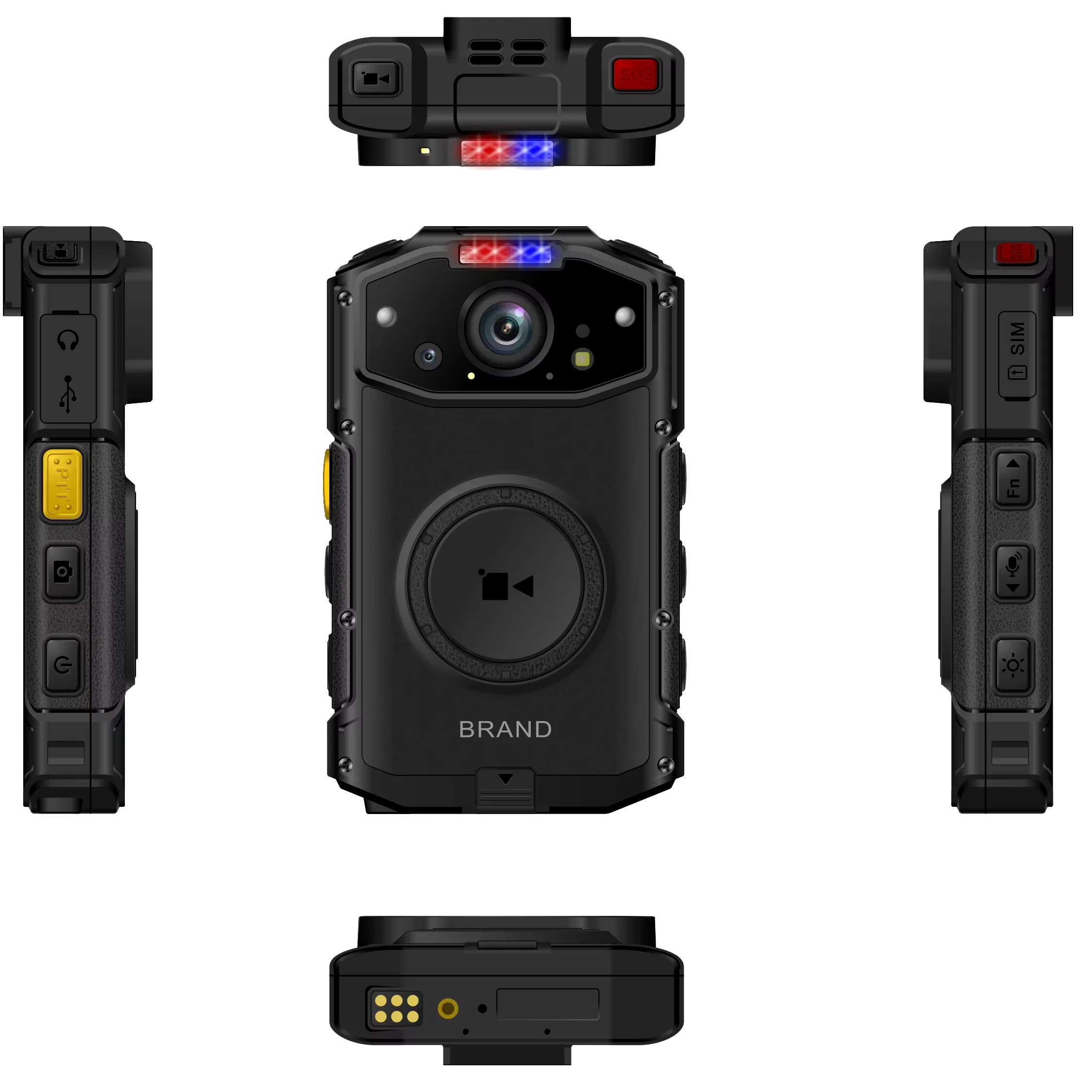 Фото Нательная камера C310 4G на Android 11, две SIM-карты, 3200 мАч, 4+64 ГБ, работает с RealPTT, Wi-Fi, NFC, GPS, ночное видение №1