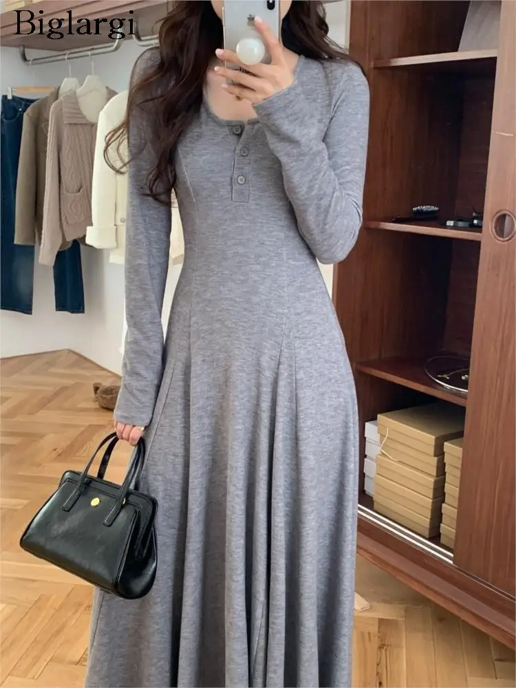 

Осеннее длинное платье, женские облегающие модные плиссированные женские платья «рыбий хвост» с оборками, корейское женское платье с длинным рукавом 2023