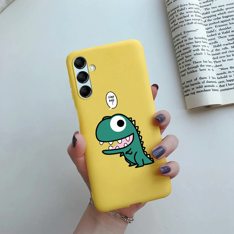 Фото Чехол для телефона Samsung Galaxy A34, женская модель, милый кот, кактус, Мягкая силиконовая задняя крышка из ТПУ для Samsung A24, A34, A54, M14, искусственные чехлы №4