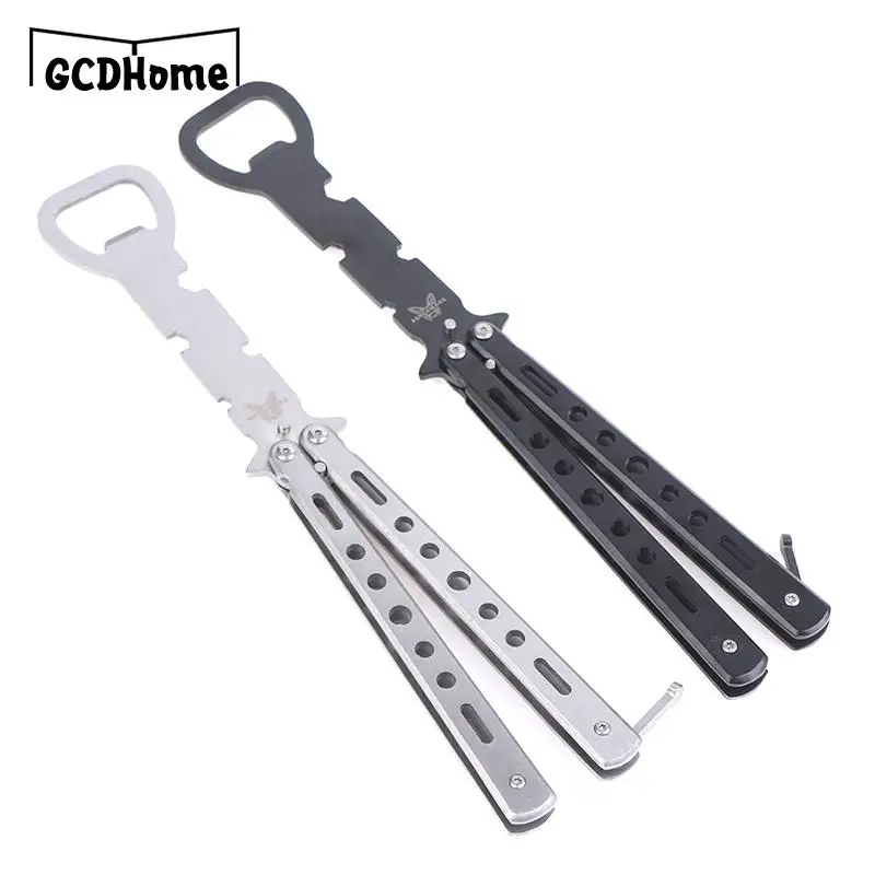 1PC NEW Durable Beer Bottle OOpener Stainless Steel Butterfly Trainer Dull Knife Style Beer Bottles Opener