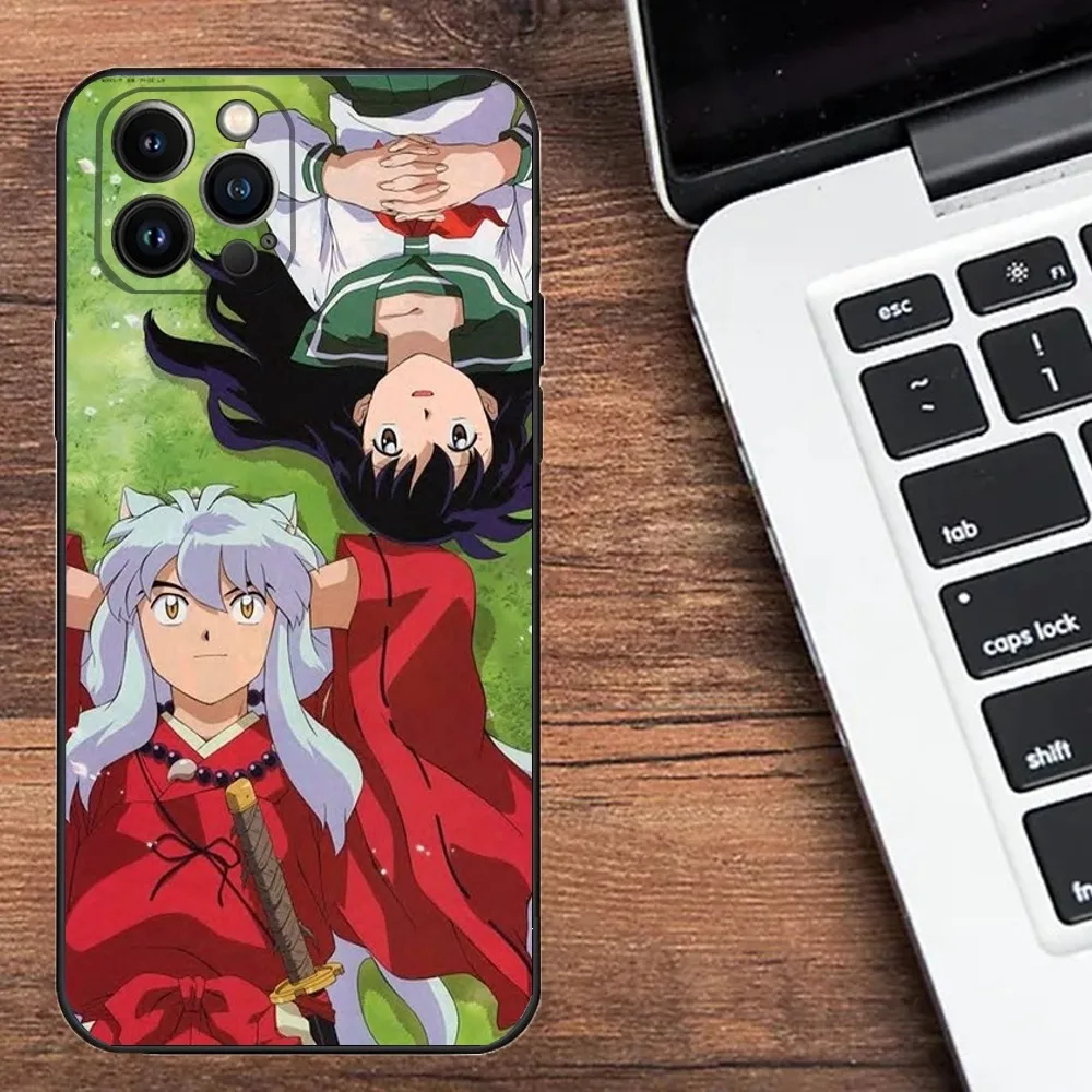 Чехол для телефона Anime Inuyasha для Apple iPhone 15,14,13,12,11,XS,XR,X,8,7,Pro,Max,Plus,mini, силиконовый черный чехол (art.: 3920c737debbb) - 3920c737debbb