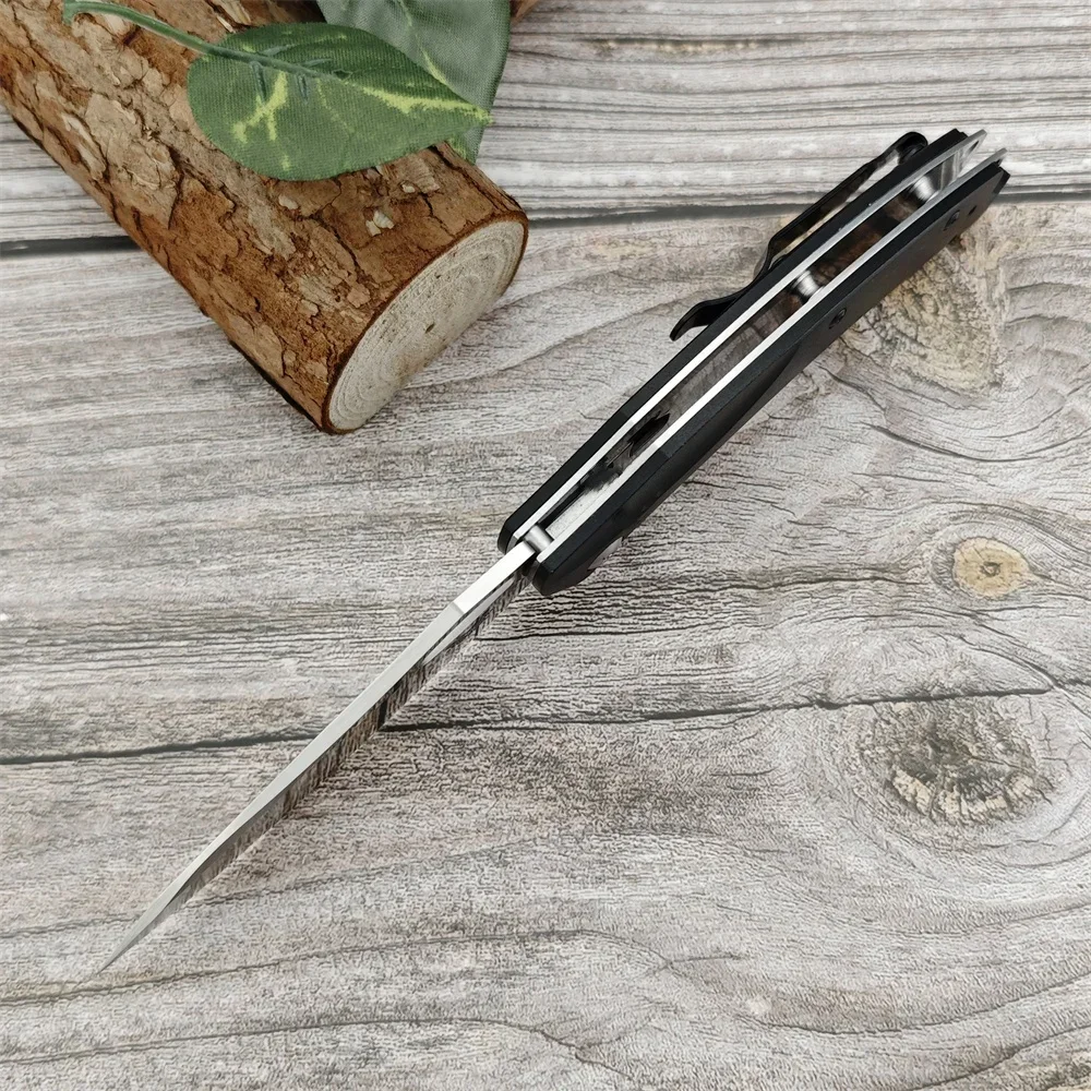 Тактический нож 818 Mini Loco Карманный Складной 3 38 дюйма D2 Stonewashed Plain Blade Черный T6