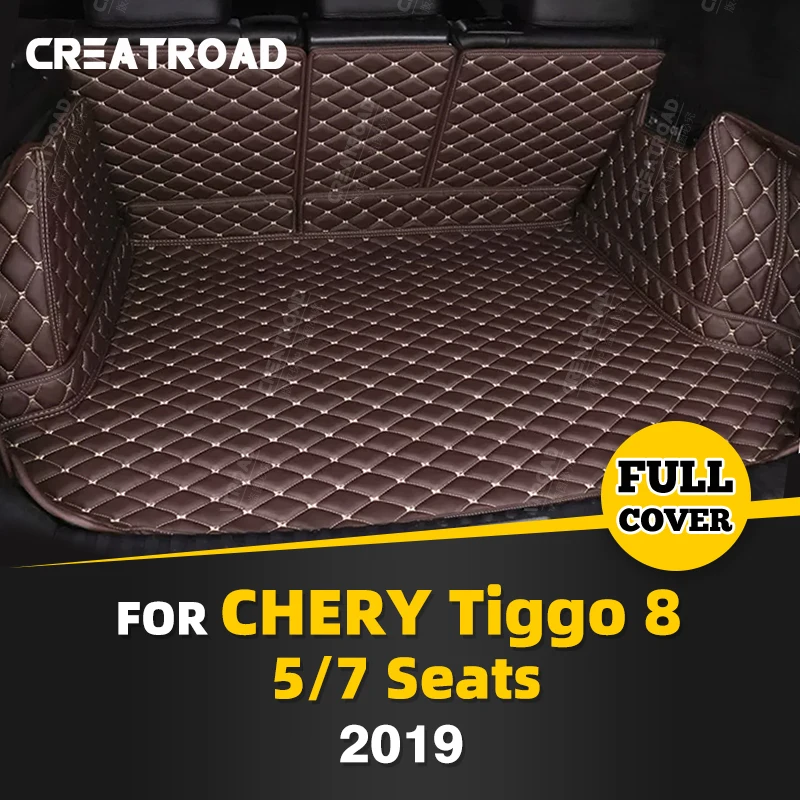 

Автомобильный коврик для багажника с полным покрытием для Chery Tiggo 8 5/7 мест 2019, автомобильный коврик для багажника, подкладка для груза, защитные аксессуары для интерьера