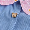 Pet Classic Embroidery Corduroy Dress Cat Dog Dress Pet Skirt Dog Dress With Towing Buckle Teddy Bears Coat Pet Clothes 6