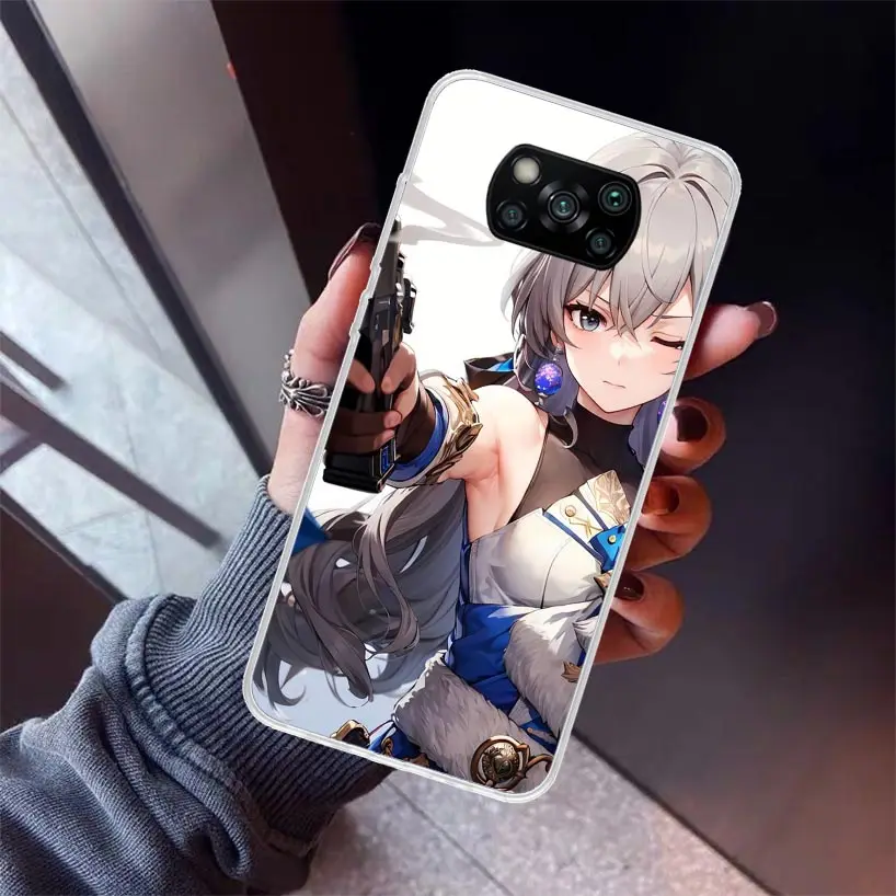 Чехол для телефона Honkai Star Rail Bronya Rand Xiaomi Poco X6 X5 X4 X3 Nfc F6 F5 Pro F4 Gt F3 F2 F1 M5S M4 M3 5G Soft Cover Print F