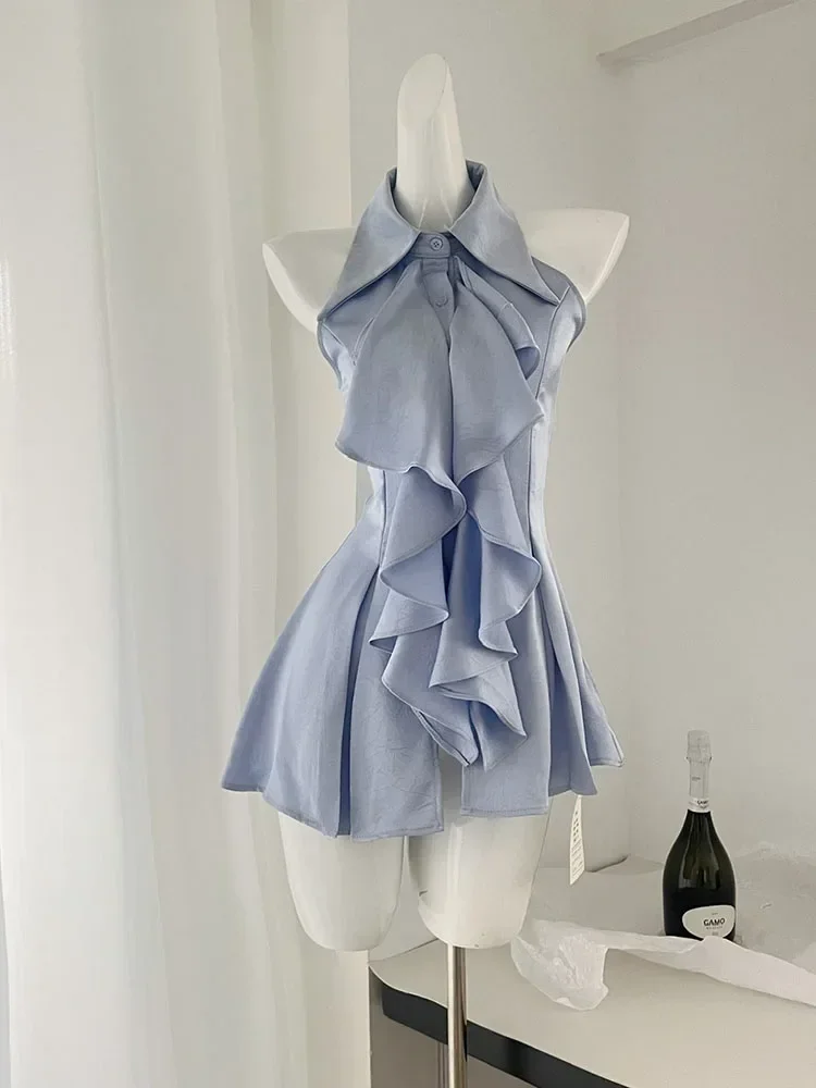 Женские сексуальные весенне-летние однотонные топы с воротником-поло открытыми