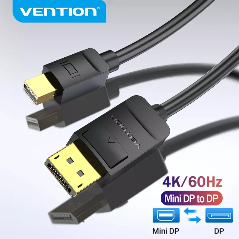 

Кабель Vention Mini DisplayPort-DisplayPort 4K 2K штекер-штекер Thunderbolt 2 для MacBook Pro Air TV ноутбука Mini DP к DP