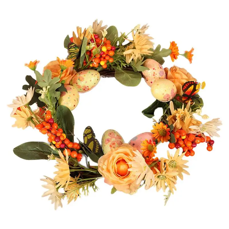 

Пасхальный кулон венок, Пасхальный венок, висячий декор, изысканный Пасхальный венок, украшение, имитация пасхальных яиц, гирлянда