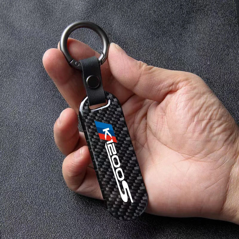 

Luxury carbon fiber motorcycle Keychain Clasp Creative Keyring Key Chain For BMW K1200S 2003-2009 Motorcycle Accessories