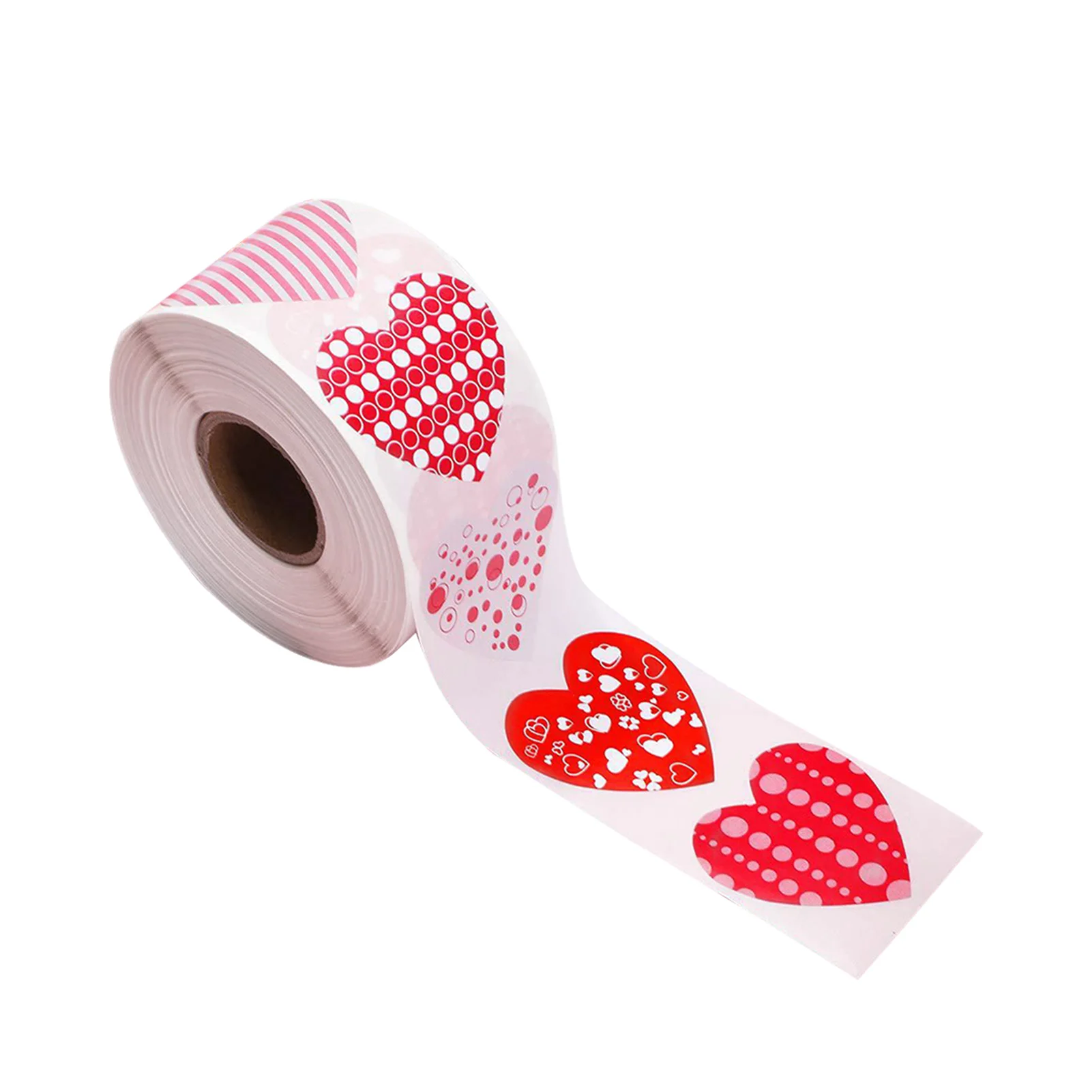 

500pcs/roll Seal 8 Patterns DIY Party Heart Shaped Sticker Self Adhesive Craft Label Valentines Day Decals Gift Packaging