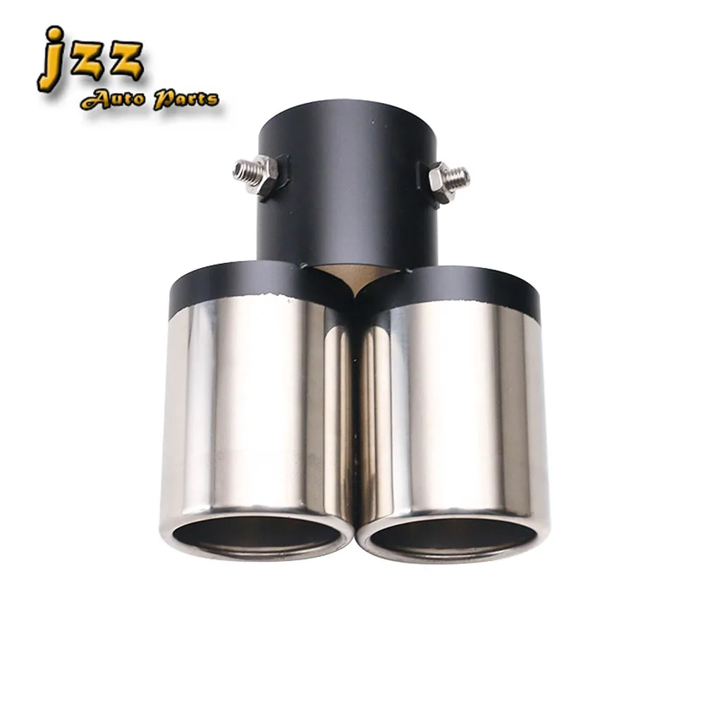 Двойной наконечник выхлопной трубы 2 5 дюйма ID входной вход скрученный край из