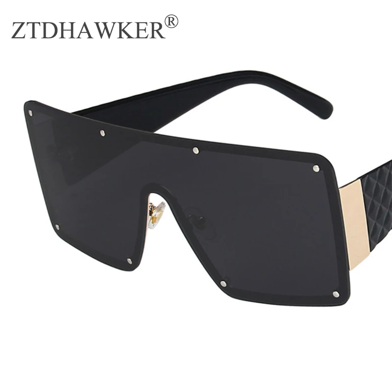 

Женские квадратные солнцезащитные очки без оправы, с большой оправой