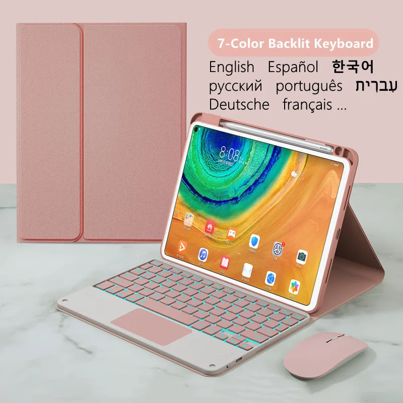 

Funda for Huawei Mate Pad 11 2021 Keyboard Backlit Touchpad Russian Spanish Teclado for Huawei Matepad 2021 11'' Keyboard Cover