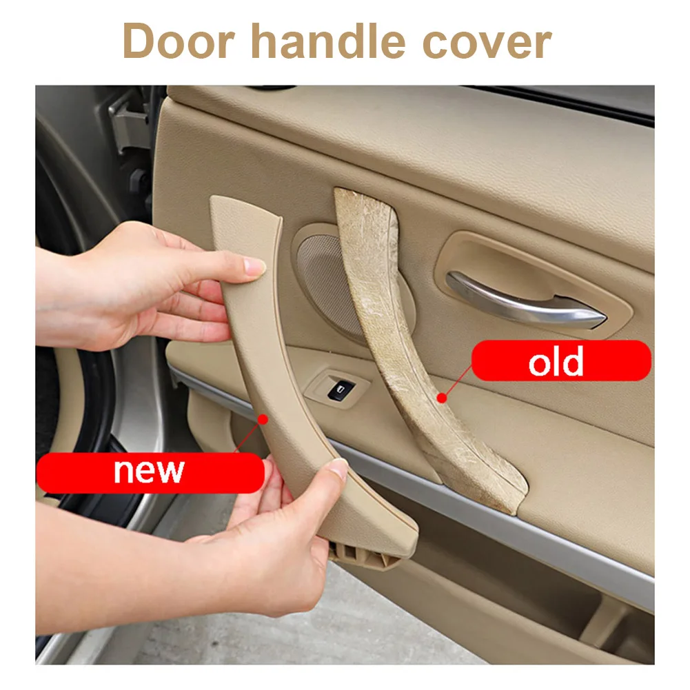 

Interior Door Handles Easy Installation Inner Door Handle Panel Pull Trim Cover for BMW E90 E91 316318/320/325/328/330/335