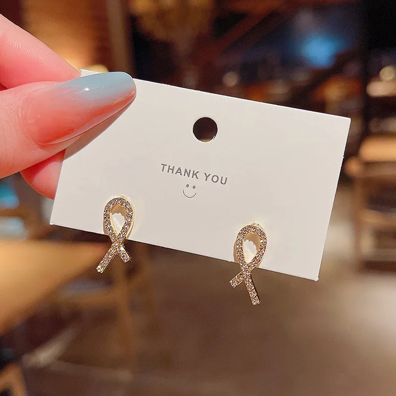 

2022 New Trend S925 Silvers Design Full Diamonds Drop Earrings Simple Metal Earrings Classic Jewellery for Woman Fashion