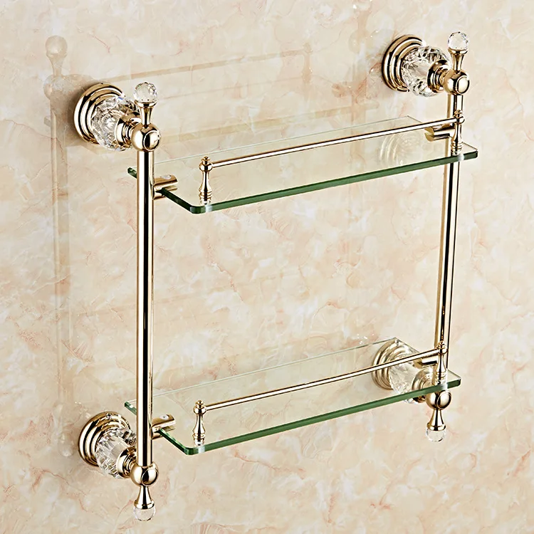 

Shower Shelves Wall Mounted Bathroom Organizer Shelves Glass Shelf