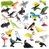 1pcs simulation bird animal parrot turkey peacock owl ostrich model action figures miniature educational toys for children gifts