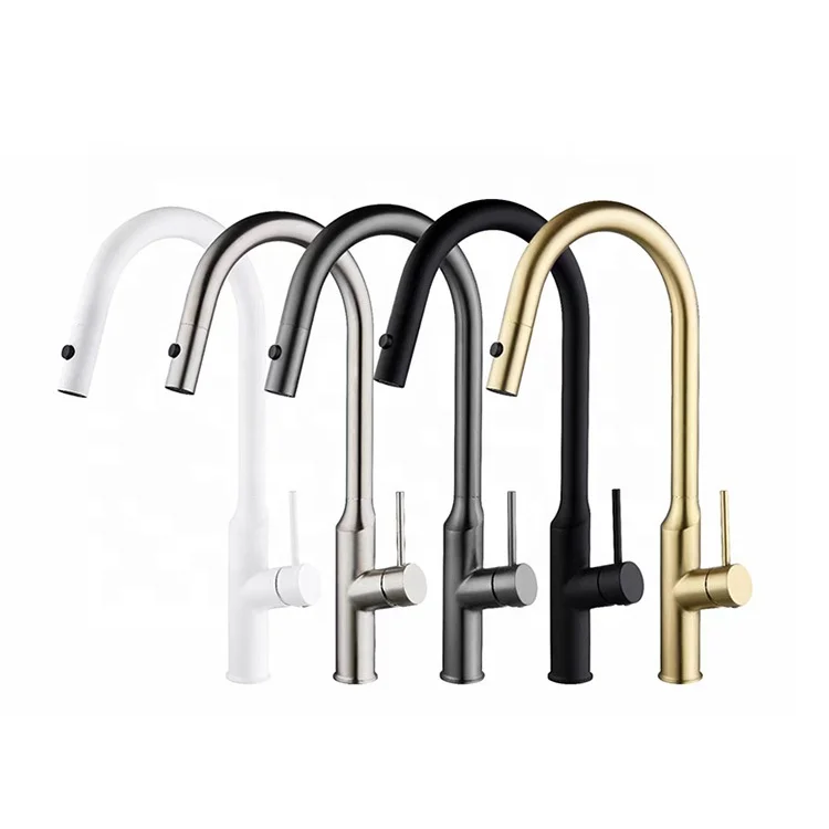 

Various Colors Single Handle Water Mixer Kitchen Faucet Deck Mounted 180 Degree Swivel Kitchen Sink Faucet