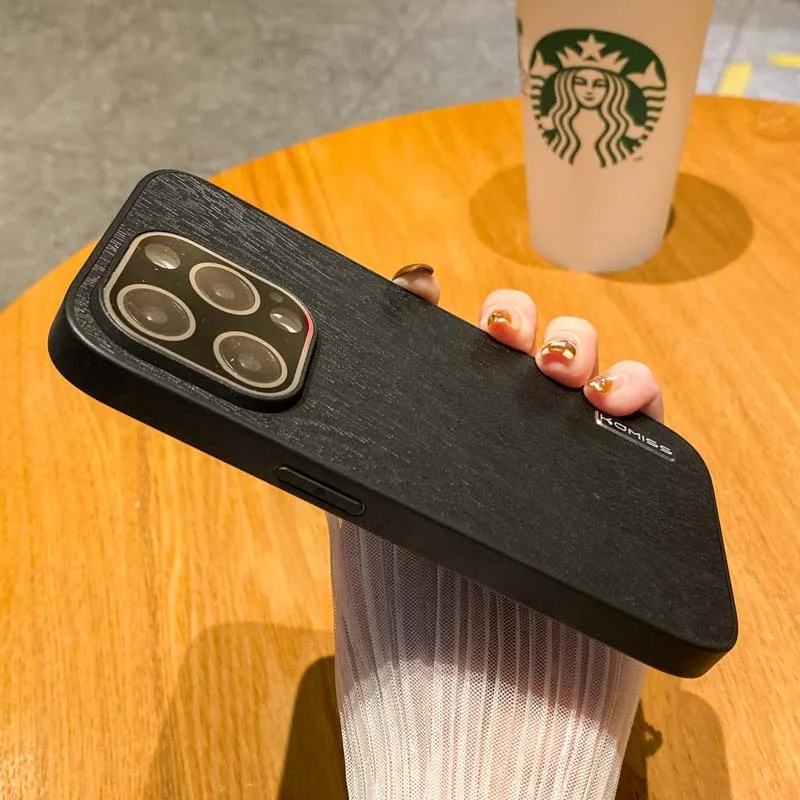 

Luxury Silicone Leather Texture Shockproof Phone Case for iPhone 14 13 12 11 Pro Max X XS Xr Metal Lens Protection Cover
