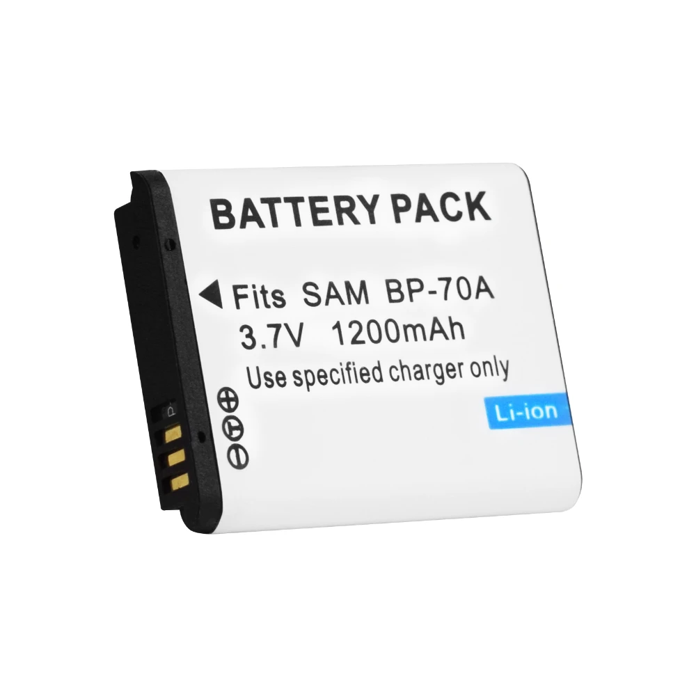 Фото 1200 мАч BP-70A BP 70A BP70A Аккумулятор для камеры Samsung PL80 ES70 SL50 SL600 ST66 PL170 ES80 PL20 ST700 ST88 ES65 MV800 PL120 №3