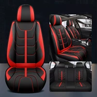 car seat cover full set black universal pu leather car seat covers vehicle seat cushion protector pad auto interior accessories