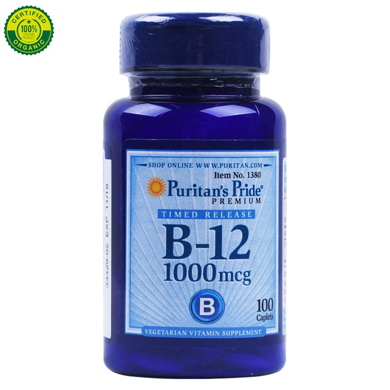 

US Puritan's Pride Vitamin B12 VB12 Cobalamin Vitamin B12 1000mcg100 Capsules