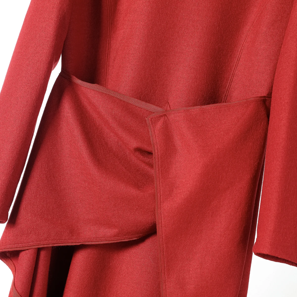 089 40% флис [подъемник] Зимнее длинное платье с воротником-стойкой на талии 837