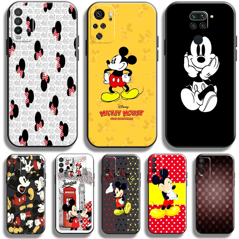 

Cute Mickey Minnie Mouse For Xiaomi Redmi Note 9 9T 9S 10S 10T 10 Pro Max 5G Redmi 10 9 9T 9A 9C Phone Case Carcasa Back Funda
