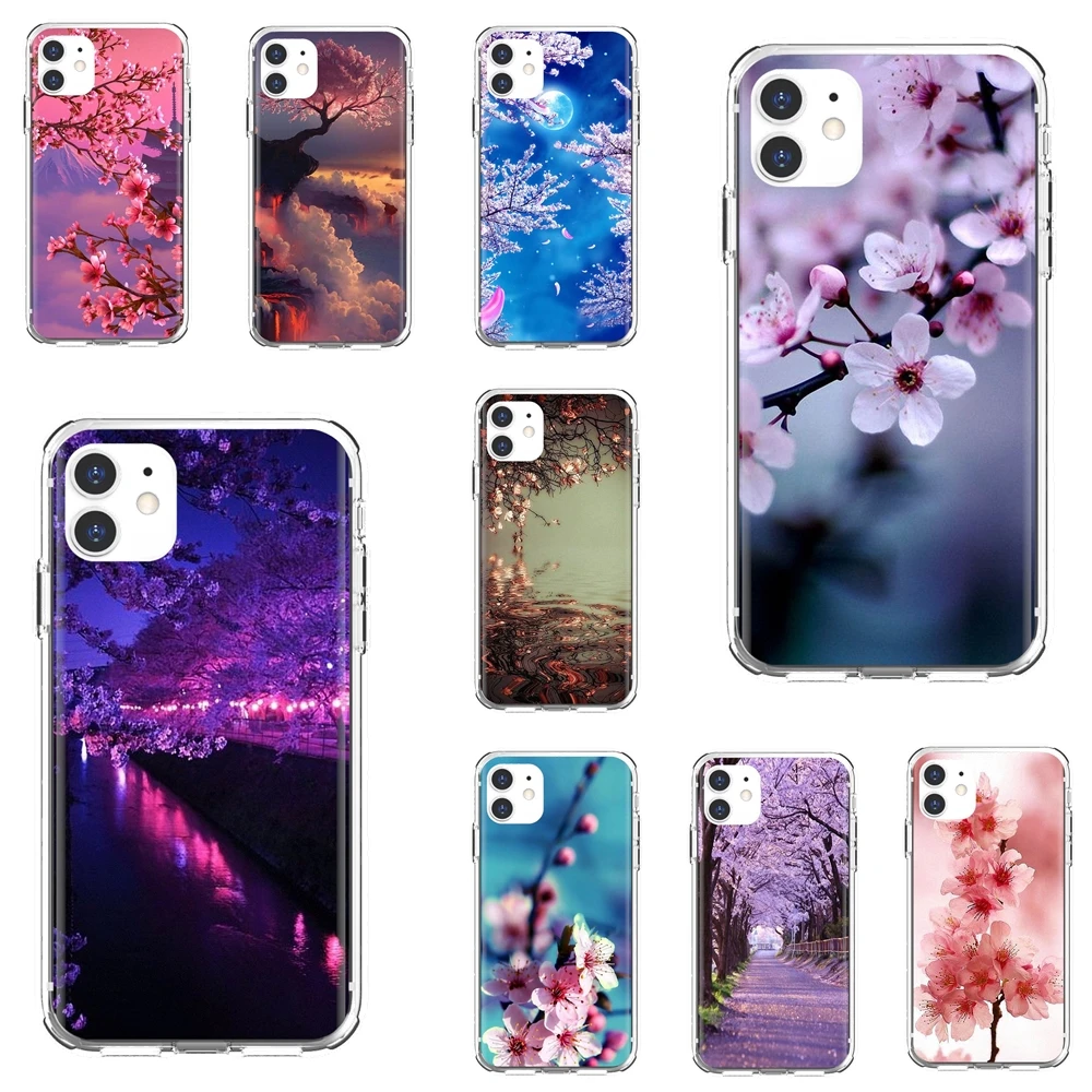 

Ultra Thin Case For iPod Touch iPhone 10 11 12 Pro 4S 5S SE 5C 6 6S 7 8 X XR XS Plus Max 2020 Flower-sakura-Cherry-blossoms-Pink