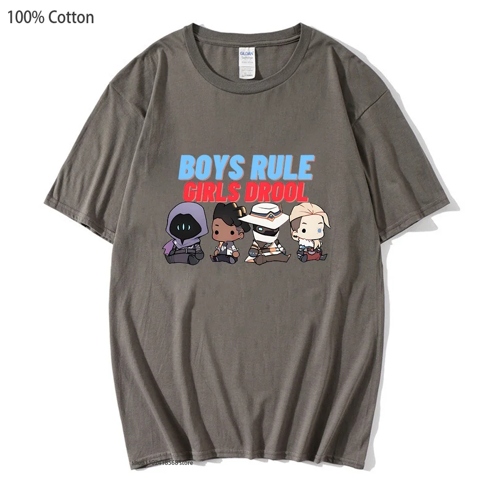 Футболка Valorant милая мультяшная рубашка Omen Cypher Sova для мальчиков и девочек топы