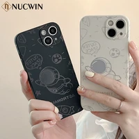 cartoon astronaut phone case for iphone 13 12 11 pro max x xr xs max 8 7 6 6s plus se 2 camera protection soft shockproof cover