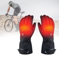 heat gloves electric round hole interface touchscreen three speed temperature adjustment skiing cycling waterproof winter gloves