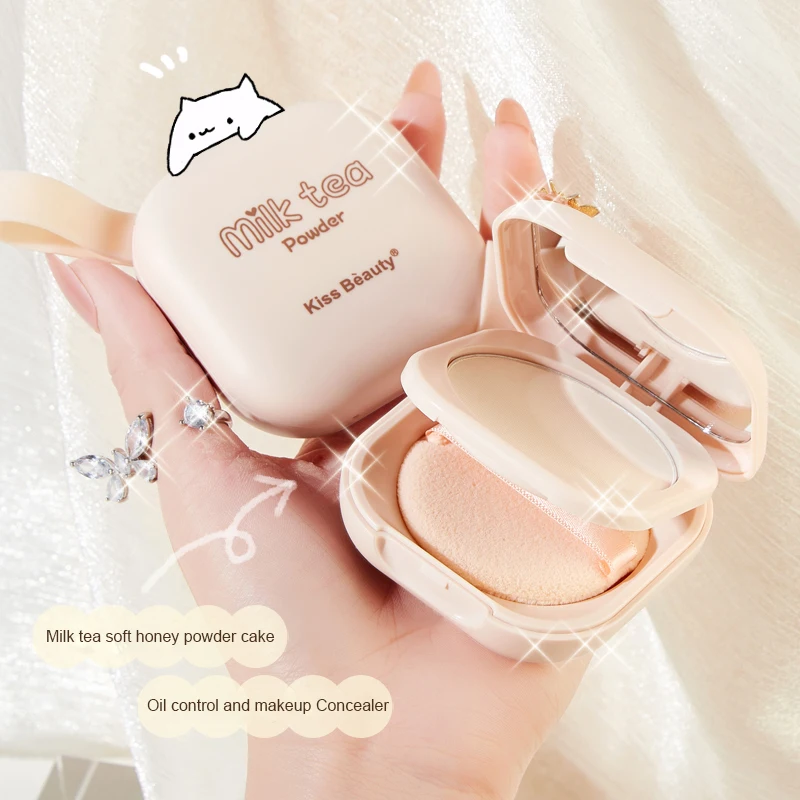 

Oil Control Brighten Pressed Powder Light Breathable 2 Colors Makeup Powder Face Makeup Finish Setting Powder Loose Powder