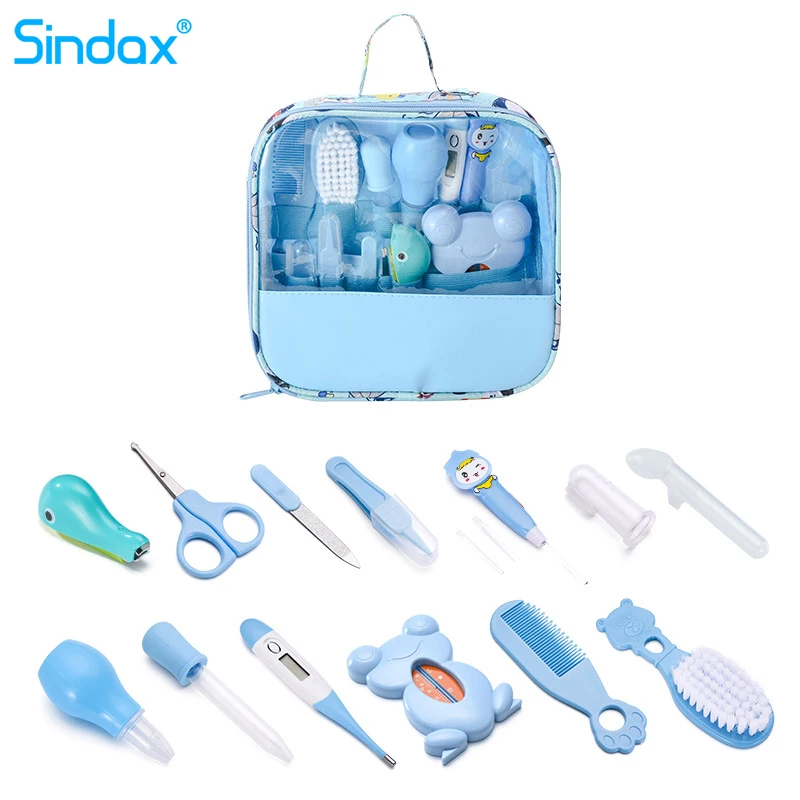 

13Pcs/Set Baby Care Tools Newborn Nail Hair Thermometer Kit Clipper Scissor Multifunction Kid Toiletries Kit Baby Healthcare