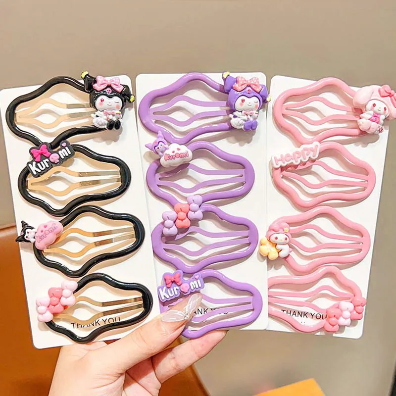 Мультяшная заколка для волос Cinnamoroll Kawaii Kuromi моя мелодия аниме Принцесса зажим Sanrio