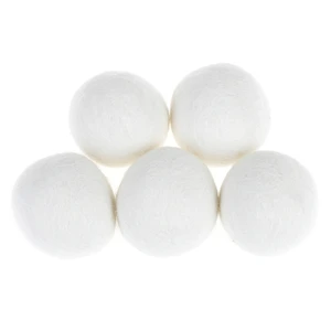 5Pcs/lot Reusable Wool Dryer Balls Natural Softener Drying Balls Washing Machine White Dry Kit ball