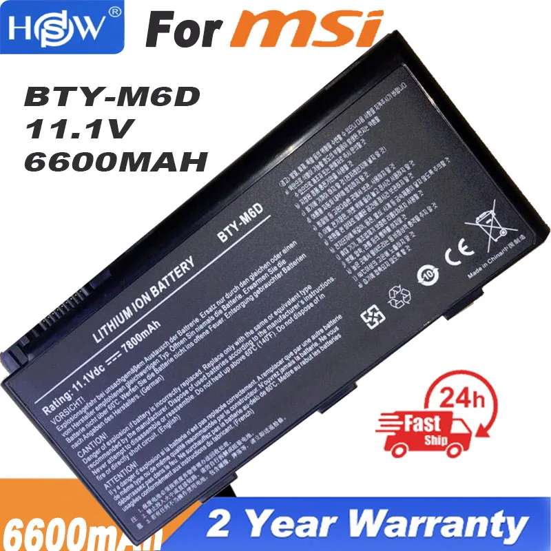 Новая аккумуляторная батарея для ноутбука MSI GT60 GT70 GX780R GX680 GX780 GT780R GT660R GT663R GX660 GT680R