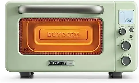 

Multifunction Toaster Oven, No Pre-Heat Needed, 12QT 7-in-1 Mini Smart Digital Toaster Oven with Grill and Baking Tray, 1600W (