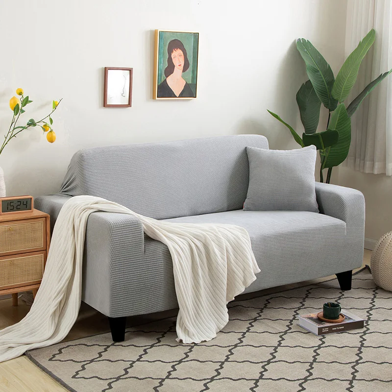 

2022 new solid color sofa cover non-slip all-inclusive sofa dust cover