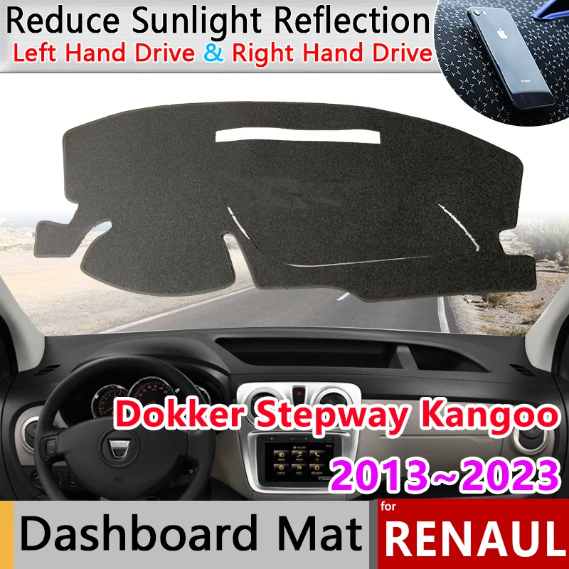 

Car Dashboard Cover Dash Board Mat Carpet Pad for Renault Dacia Dokker Stepway Kangoo 2013~2023 Sunshade Cape Cushion Accessorie