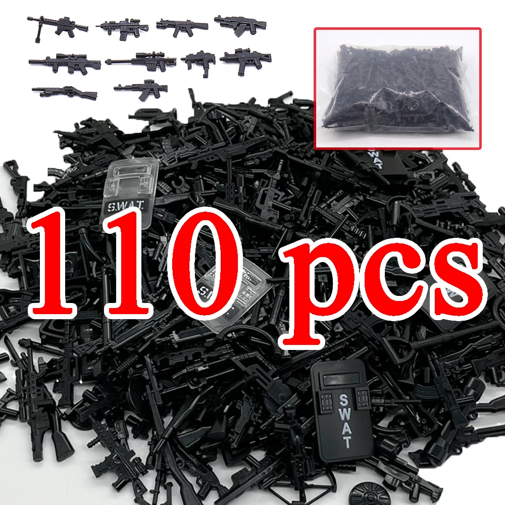 110 шт. детали оружия пистолетов сборные блоки фигурки солдат армии аксессуары MOC