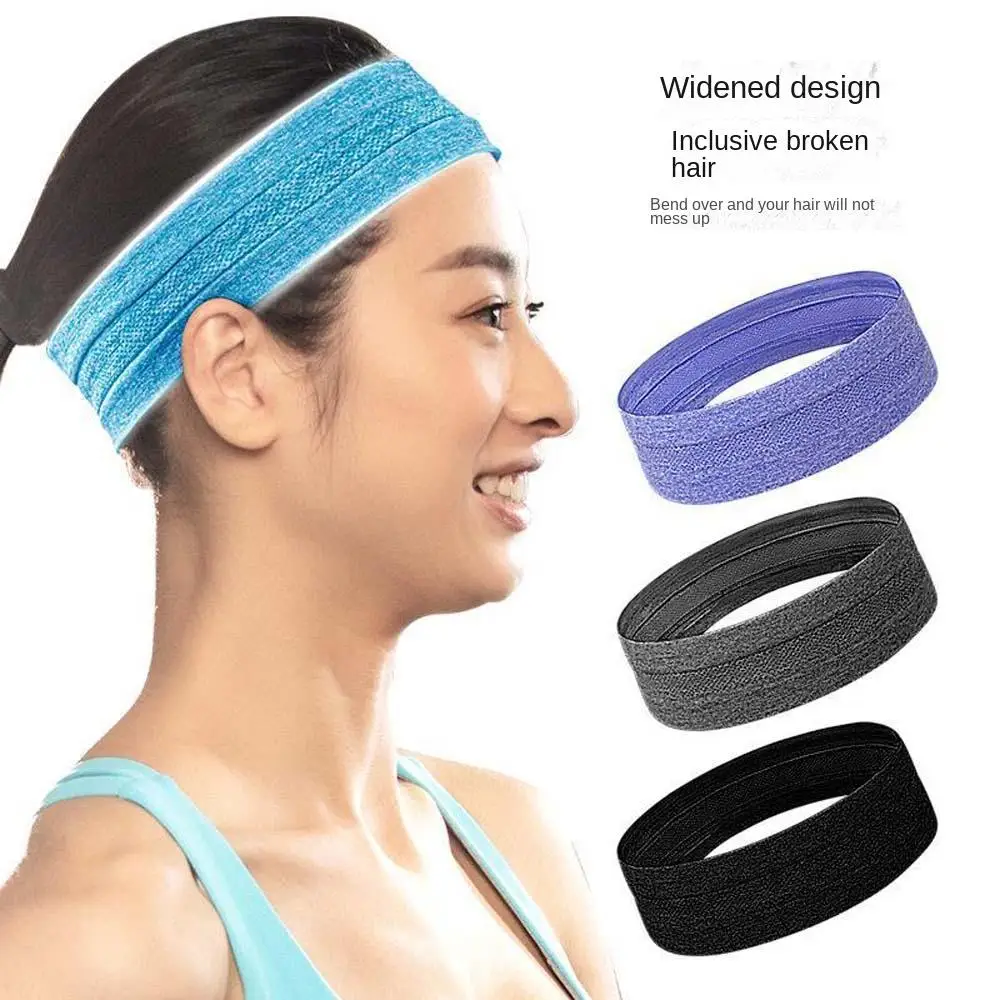 

1Pc Stretch Elastic Sports Sweatband Solid Color Head Sweatband Yoga Hair Bands Workout Hair Wrap Unisex Running Headwear
