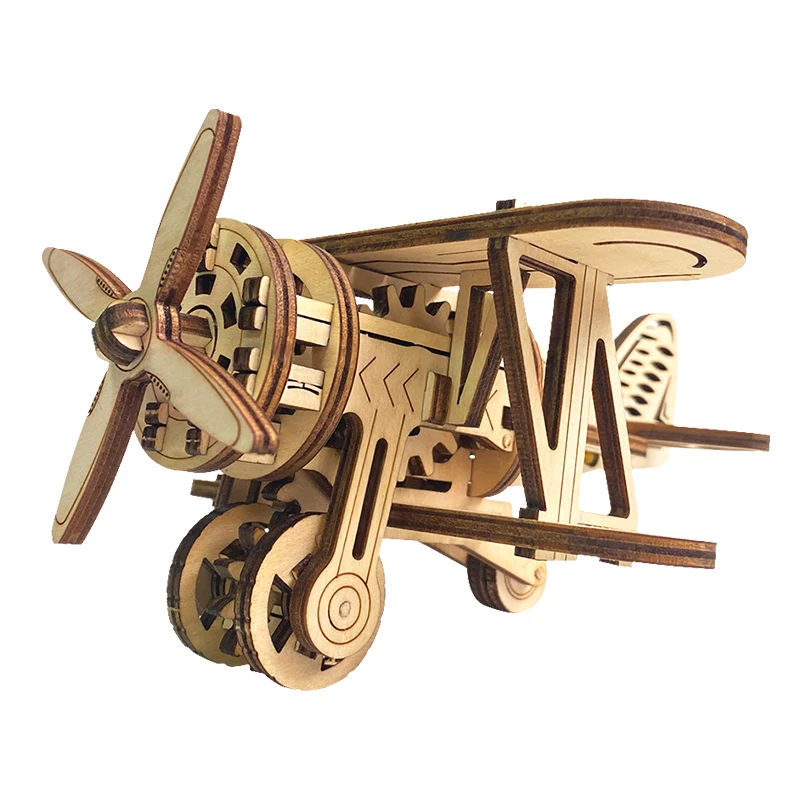 

CUTEBEE DIY игрушечный стержень механический маленький самолет 3D Деревянный Мини научный эксперимент игрушки для детей