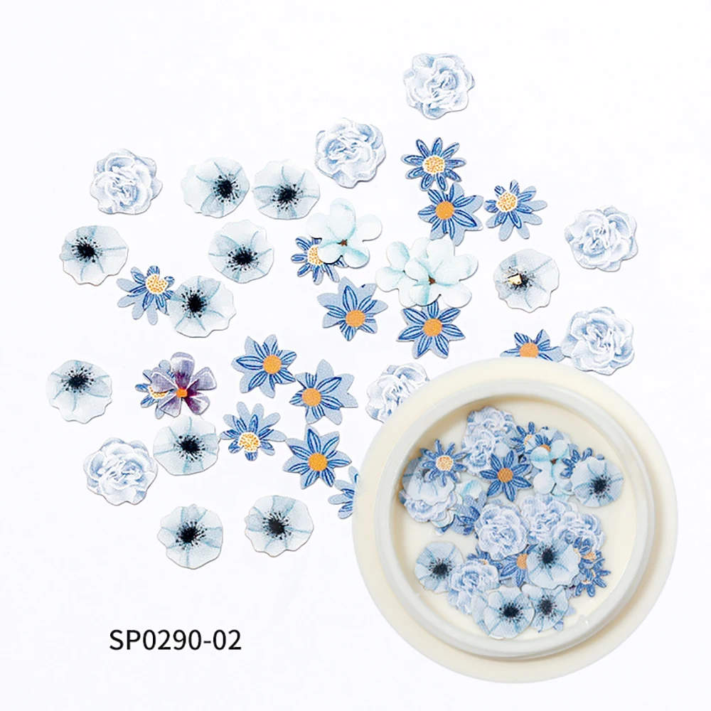 Новый цветной цветок аксессуары для наращивания ногтей своими руками Маленькие