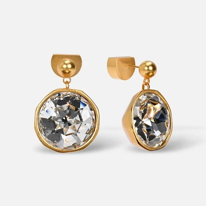 

Timeless Wonder Fancy Crystal Geo Cut Stud Earrings for Women Designer Jewelry Sweet Gift Goth Luxury Brand Cute Runway Top 2232