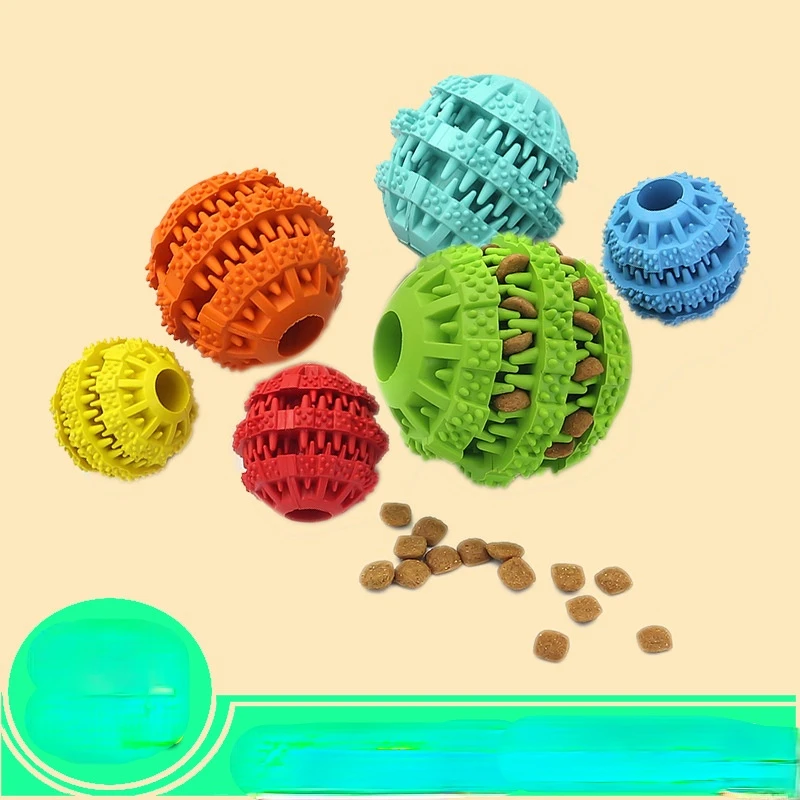 

5cm/7cm/8cm Pet Bite-Resistant One Piece Chew Toy Molar Rubber Dog Toys Pet Teeth Cleaning Interactive Funny Dog Training