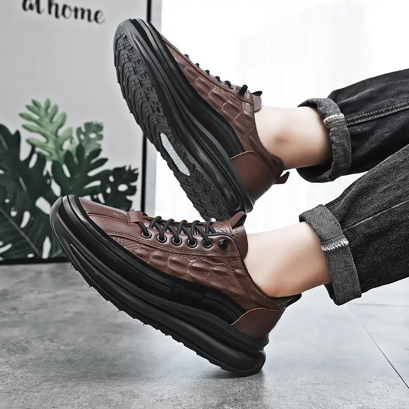 

Мужская Спортивная обувь на осенней воздушной подушке, мужские спортивные кроссовки для бега, мужские без шнурков, эстетические белые крос...