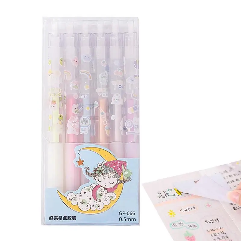 

Scrapbook Quick Dry Glue Pen 6Pcs Office Pens Liquid Glue Pen Adhesive Glue Pens Fast Drying Glue Pens Dot Glue Pencil For