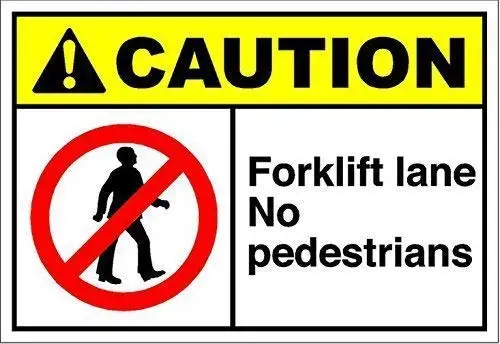 

Metal Tin Sign Man Cave Garage Decor 12 x 8 Inches Forklift Lane No Pedestrians Caution Warning Caution Notice Safety Sign Meta